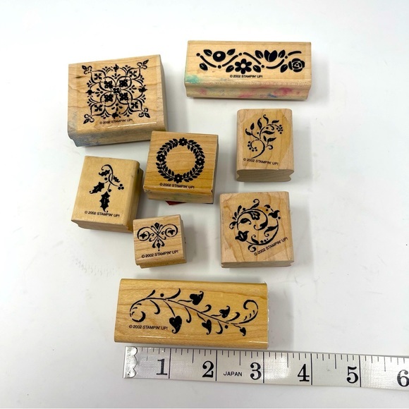 Rubber Stamps‎ Scrolls Leaves Accents Sm.1”-3” 2002’s Leaves Scrolls Flowers Ivy - Picture 2 of 7